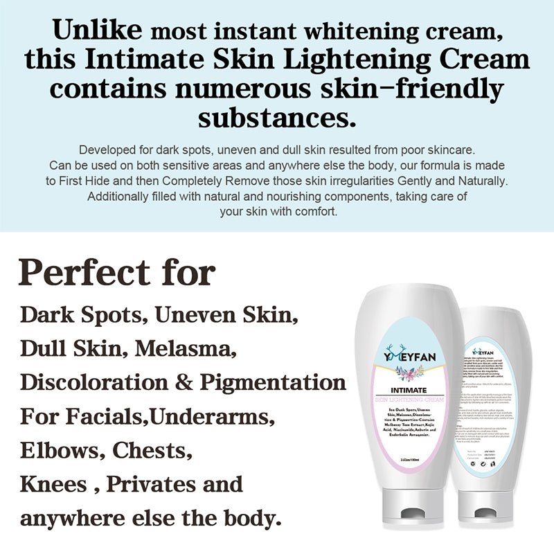 100ml Skin Bleaching Cream For Black Dark Skin Lightening Body Lotion Moisturizing Dry Skin Cream Crotch Intimate Parts Bleach
