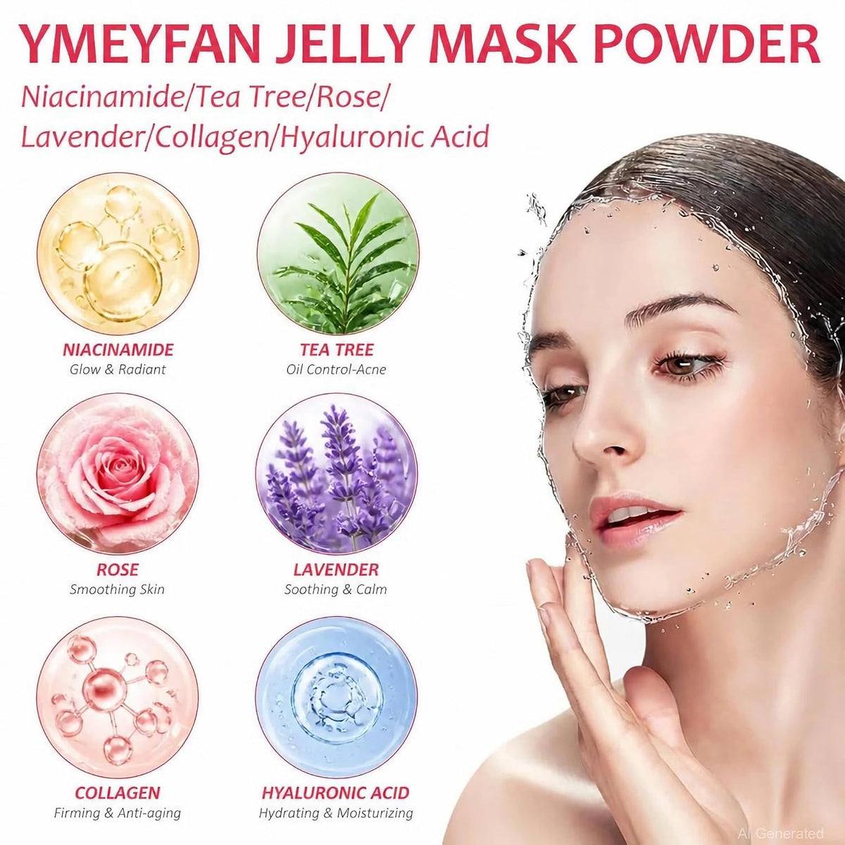 6PCS Jelly Mask Powder Wholesale 650G Professional Hydrojelly Masks Beauty Salon Use Facial Skin Care Products