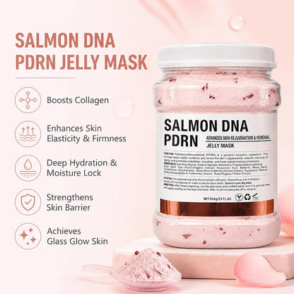 SPA Hydro Jelly Mask Powder Salmon DNA PDRN Peel Off Modeling Moisturizing Facial Mask for Dry Skin Care 650G