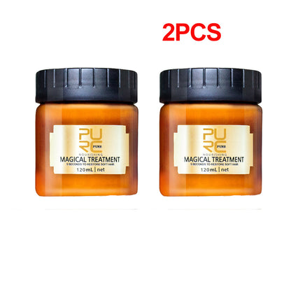 2PCS/Lot PURC Magical Treatment Hair Mask Keratin Straighten Nourish Restore Soft 5 Seconds Repairs Damaged Hair for Women