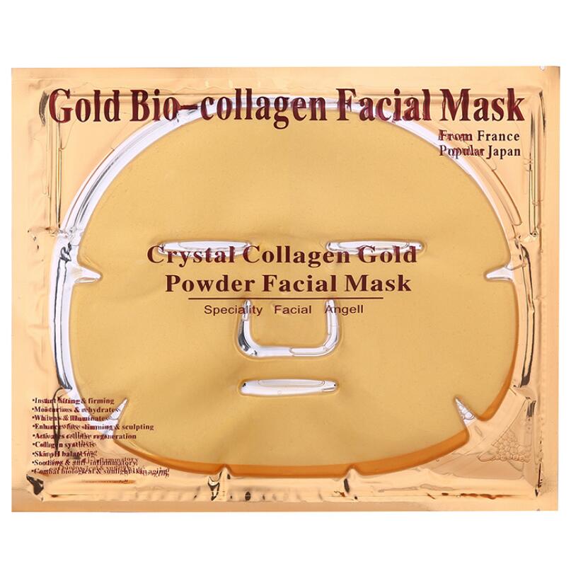 60/25/10PCS Gold Bio-Collagen Facial Mask Anti Wrinkle Crystal Powder Mask Anti Aging Oil-Control Beauty Skincare Pack Wholesale