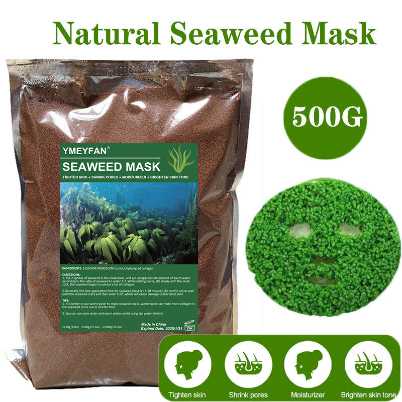 Natural Algae Seed Seaweed Mask for Whitening Peeling Mask Nano Pure Pearl Powder Shrink Pores Anti Acne Female Beauty Skin Care