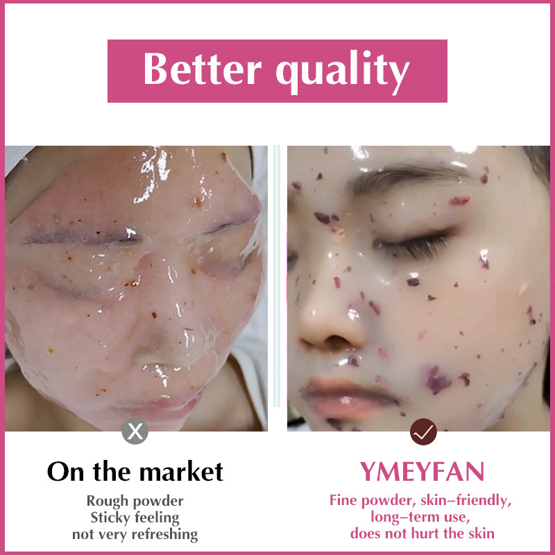 YMEYFAN DIY SPA Crystal Rose Petals Hydro Jelly Mask Powder Moisturizing Soft Modeling Peel Off Hydrojelly Facial Mask with Bowl