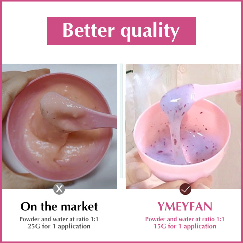 YMEYFAN DIY SPA Crystal Rose Petals Hydro Jelly Mask Powder Moisturizing Soft Modeling Peel Off Hydrojelly Facial Mask with Bowl