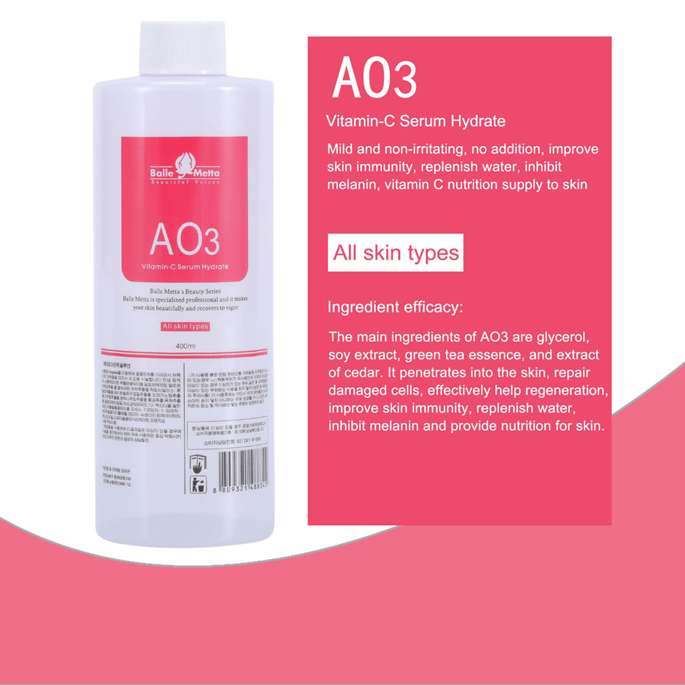 3pcs/lot 400ml AS1 SA2 AO3 Hydra Facial Serum Set Aqua Peeling Solution For Hydra facial Machine Deep Cleaning Face Skincare